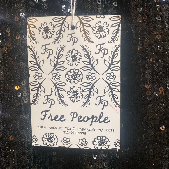 Free People NWT Black Last Dance Sequin Skirt size XS - Picture 2 of 5